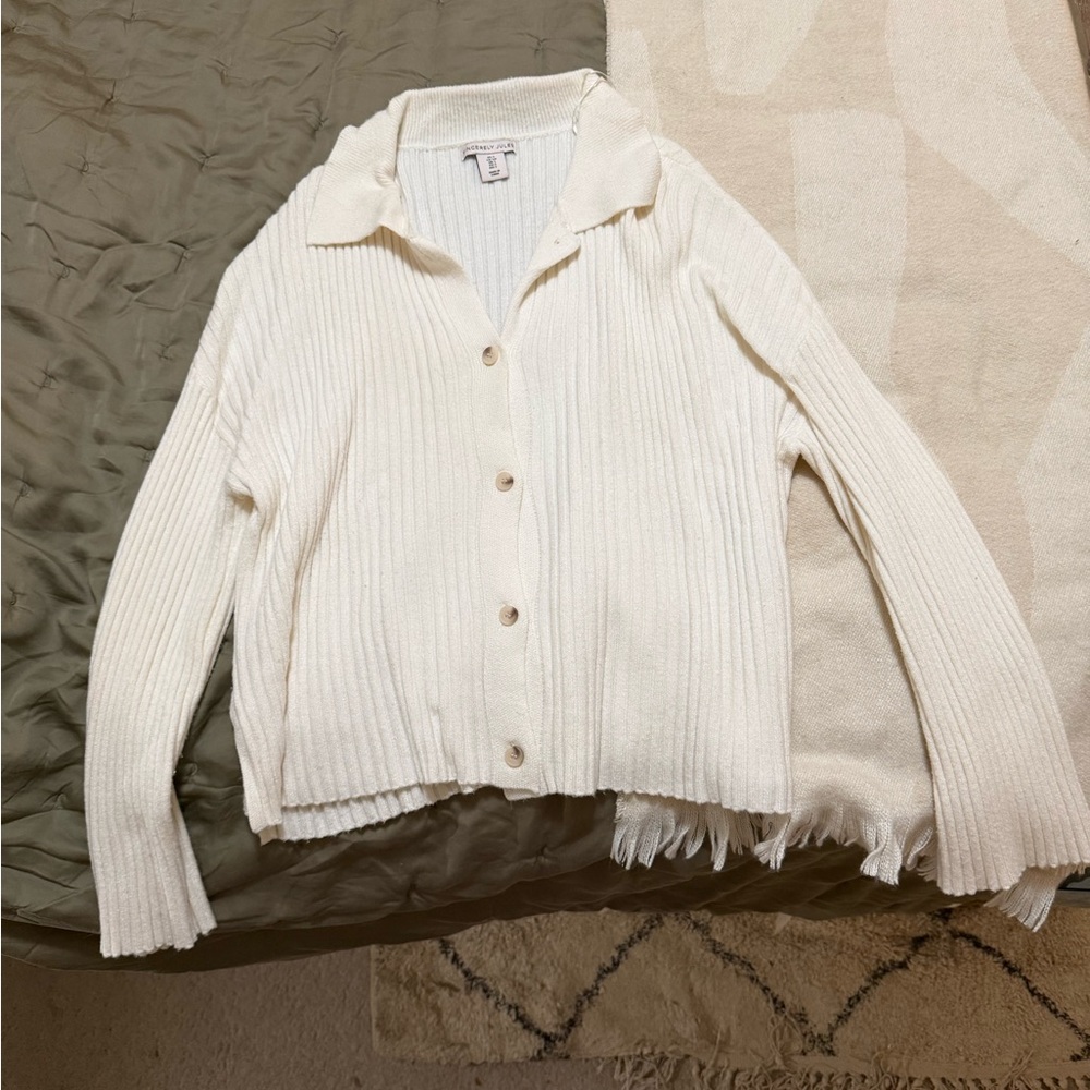 Sincerely Jules Cream Button-Up Cardigan